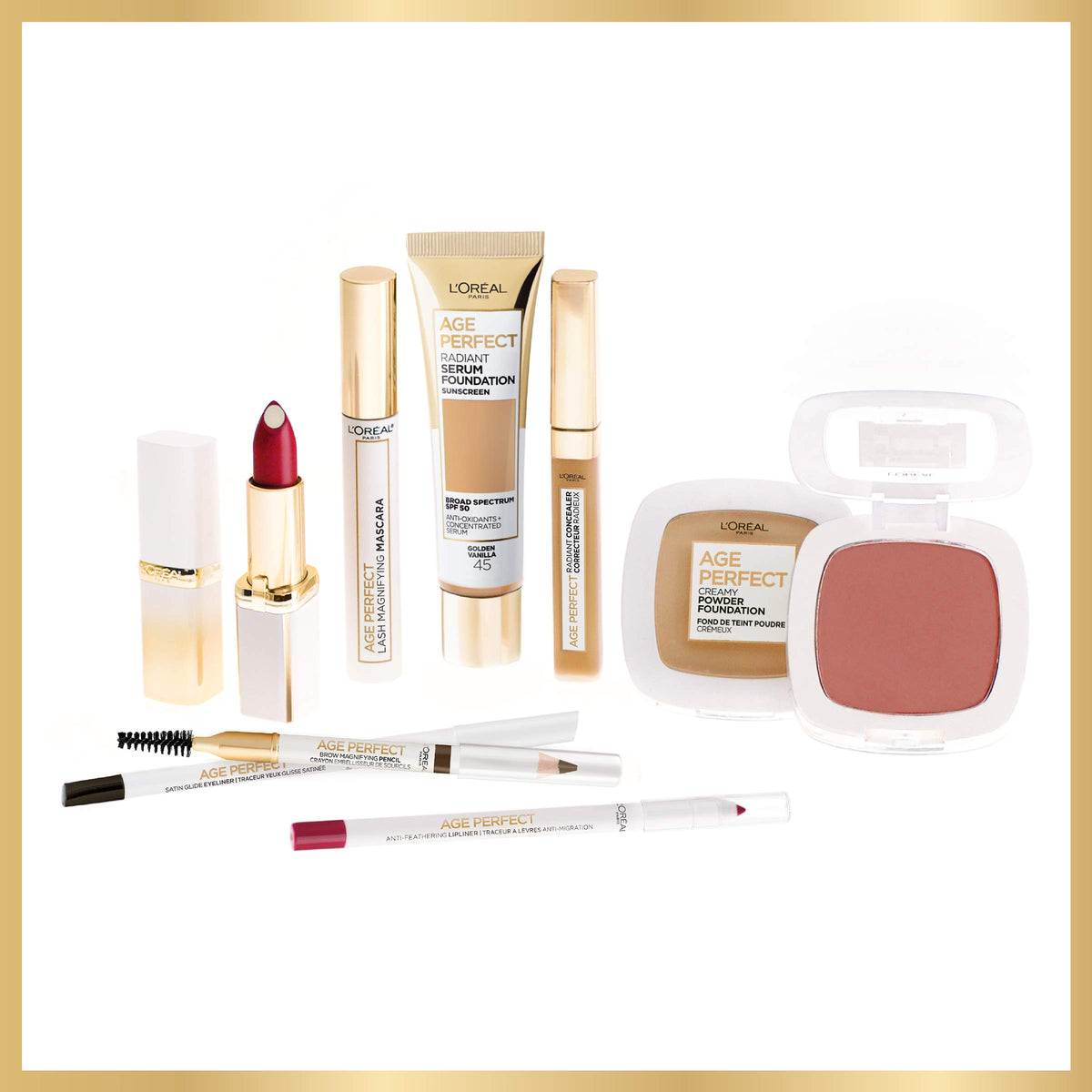 L'Oreal Paris primer lifestyle on mature woman showing radiant natural finish