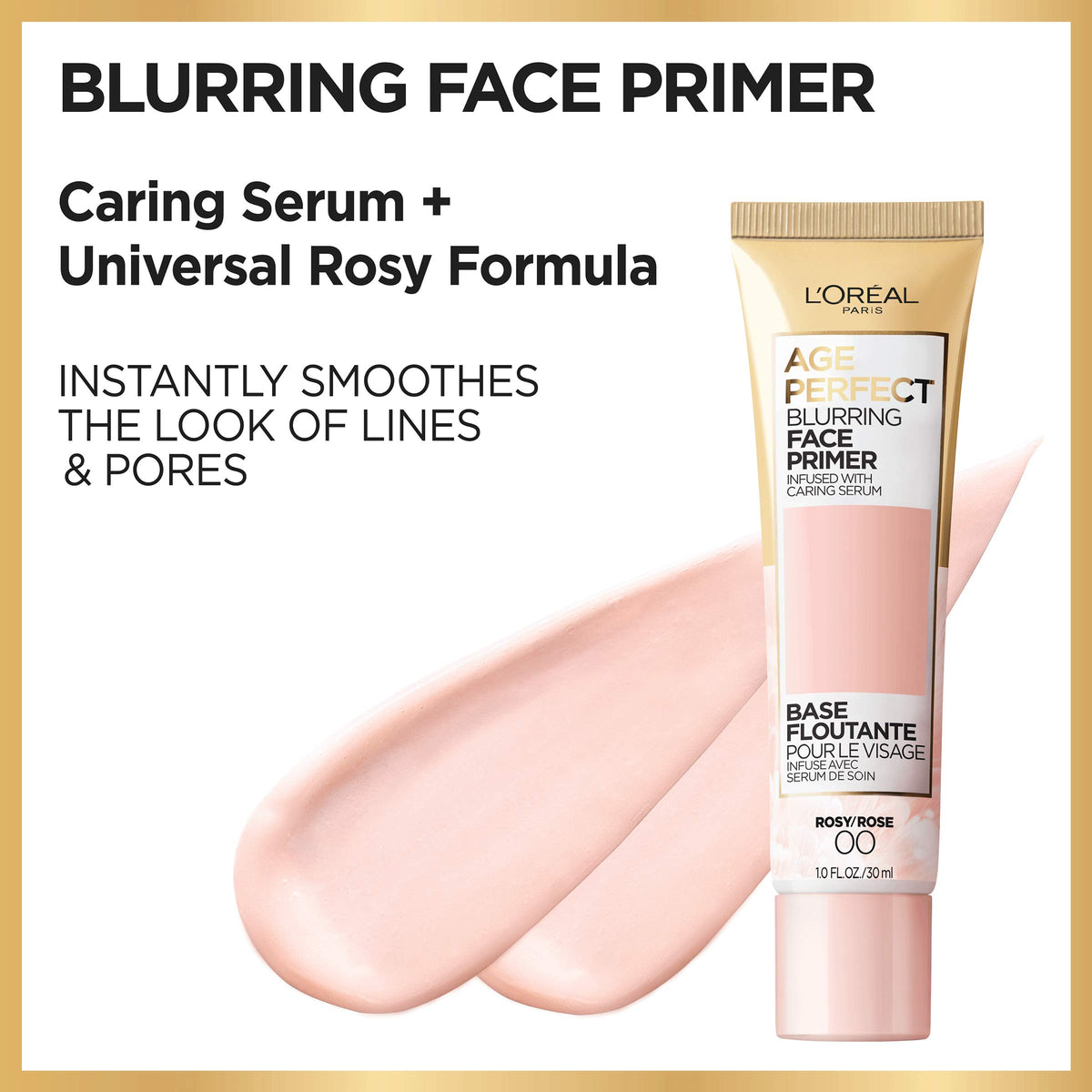 L'Oreal Paris primer texture close-up highlighting smooth blendability benefit