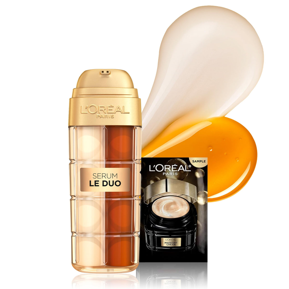 L'Oreal Paris bottle front packaging showing luxe gold accents and benefits