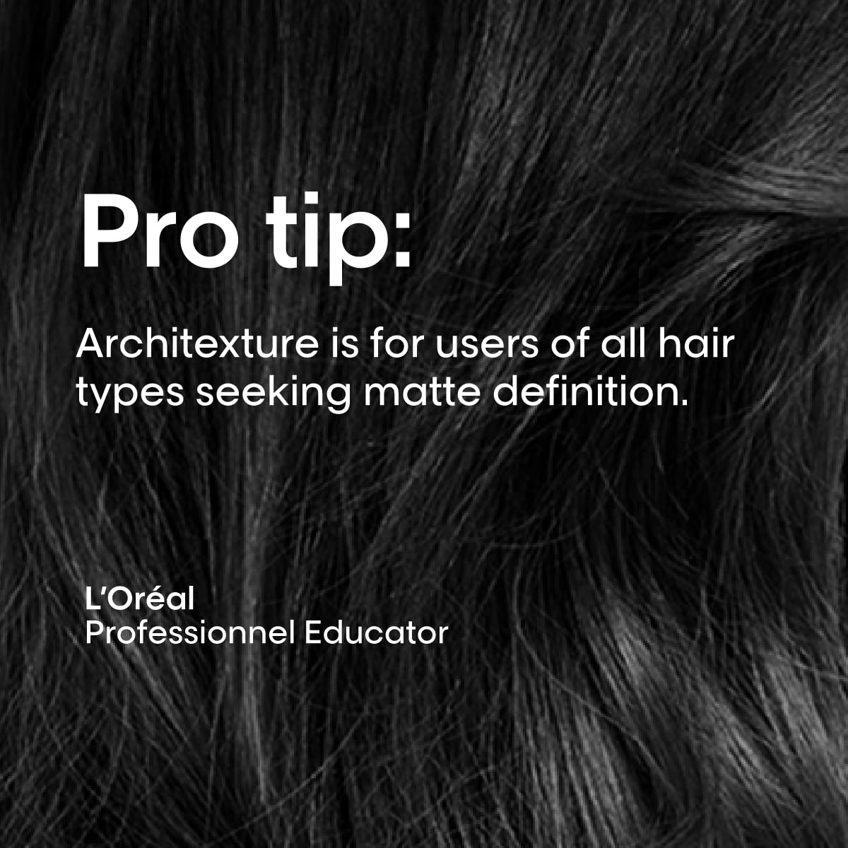 L'Oréal Professionnel Architexture beside a ruler showing compact product size and travel-friendly benefit