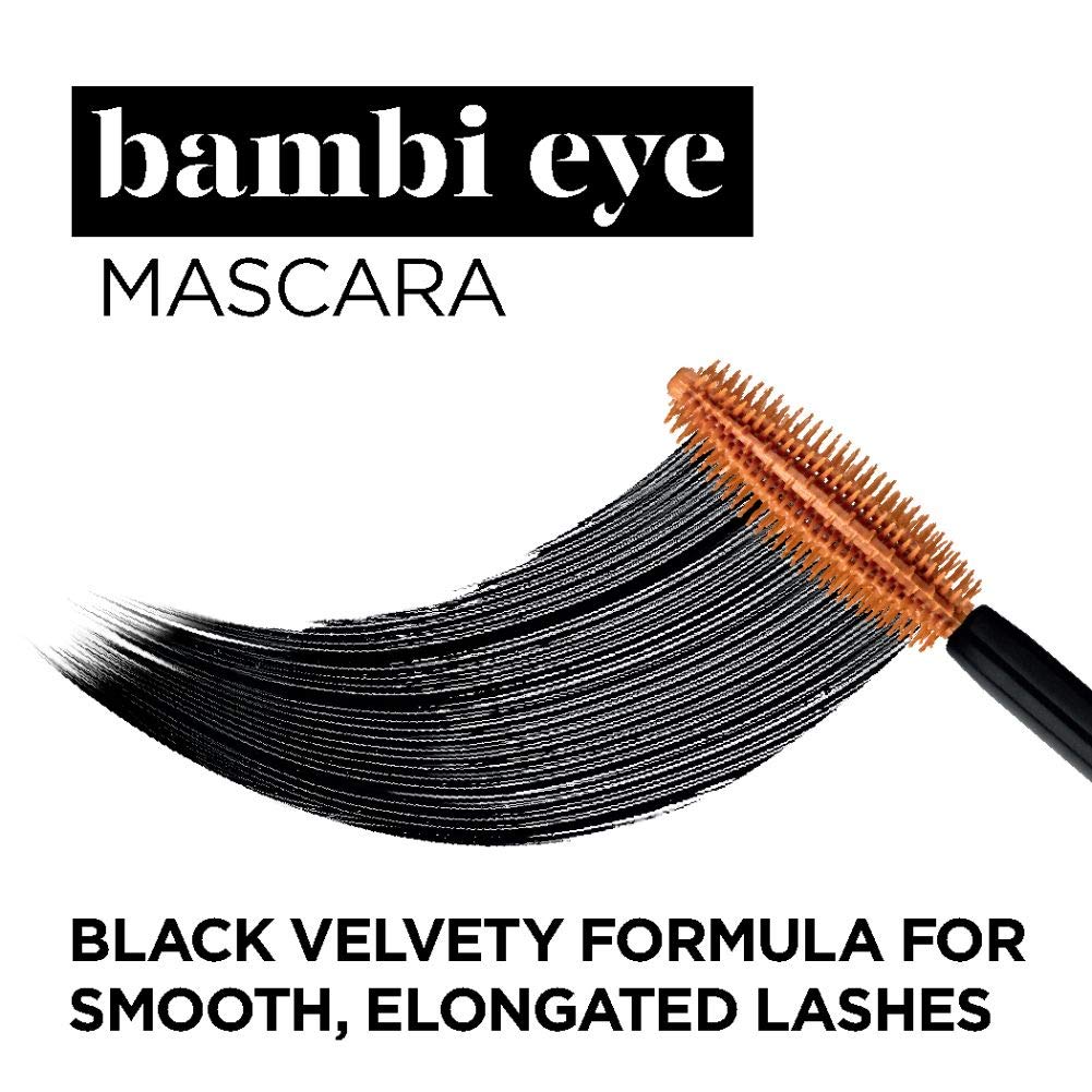 L'Oreal Paris Bambi Eye tube next to ruler showing compact travel-friendly size