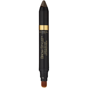 L'Oreal Paris brow crayon in use on model showing natural fullness and scale