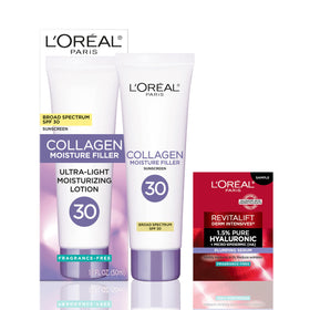 L'Oreal Paris front packaging showing SPF 30 and benefits