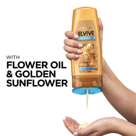 L'Oreal Paris Elvive creamy conditioner texture close-up demonstrating rich, lightweight feel