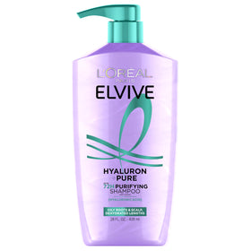 L'Oreal Paris front bottle label showing product clarity and benefits