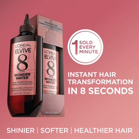 L'Oreal Paris pouring clear wonder water texture showing lightweight formula