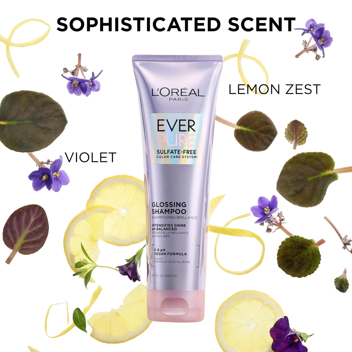 L'Oreal Paris before and after hair showing increased shine and smoothness