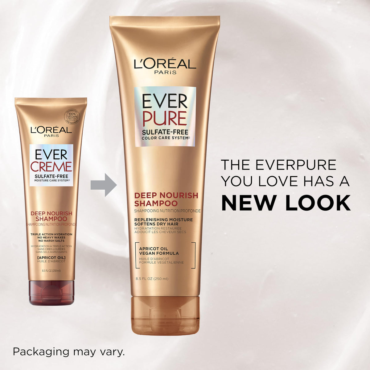 L'Oreal Paris EverPure conditioner cream texture for smooth detangling