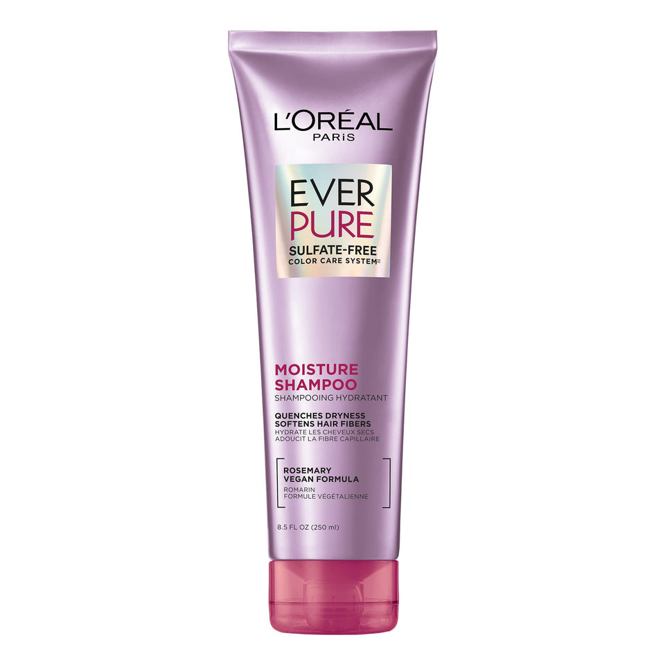 L'Oréal Paris bottle front packaging showing EverPure Moisture benefits