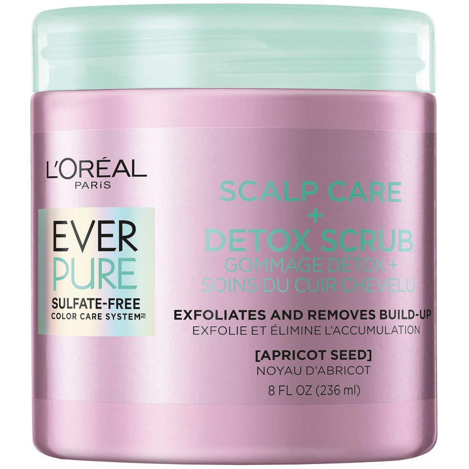 L'Oreal Paris EverPure front packaging showing product label and 8 oz tube benefit