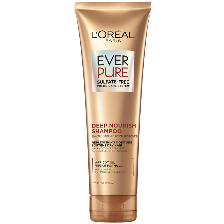L'Oreal Paris front packaging showing bottle and branding benefit hydration