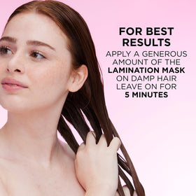L'Oreal Paris full glossing system arranged to show shampoo conditioner and mask synergy