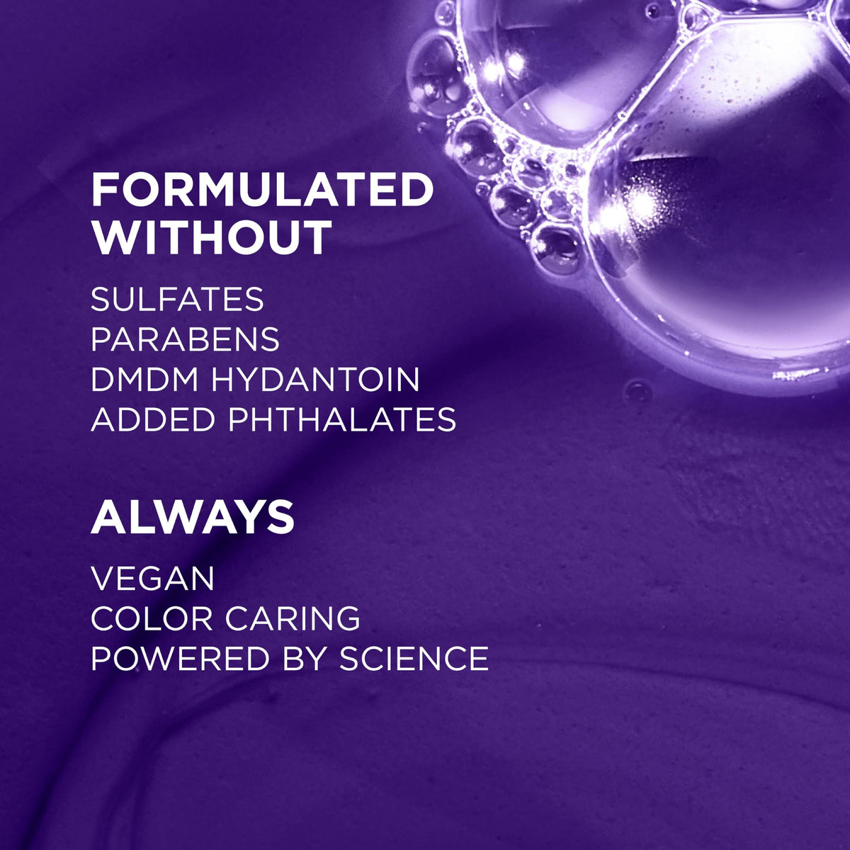 L'Oreal Paris EverPure ingredients label highlighting sulfate-free, paraben-free benefit