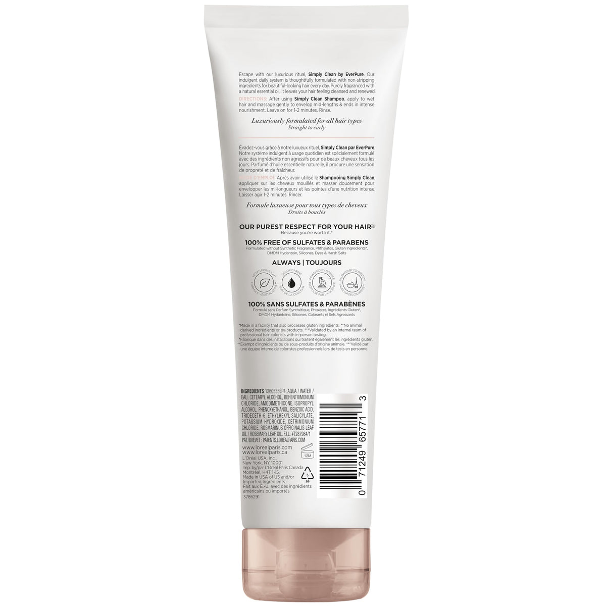 EverPure conditioner paired with matching shampoo showing a coordinated hair care routine