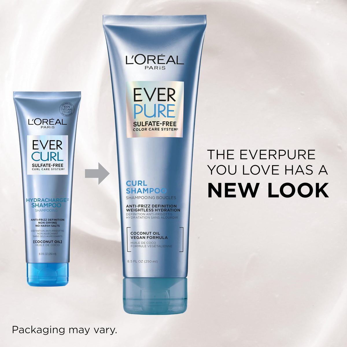 L'Oreal Paris shampoo lather texture displaying gentle cleansing