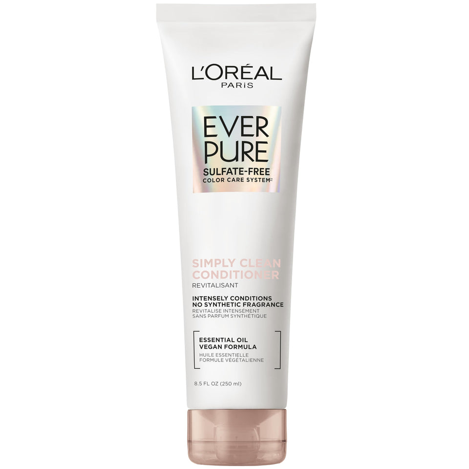 L'Oreal Paris bottle front packaging showing EverPure Simply Clean and benefit of hydration
