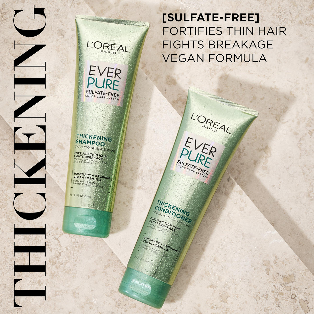 L'Oreal Paris back label with ingredients and usage directions benefit