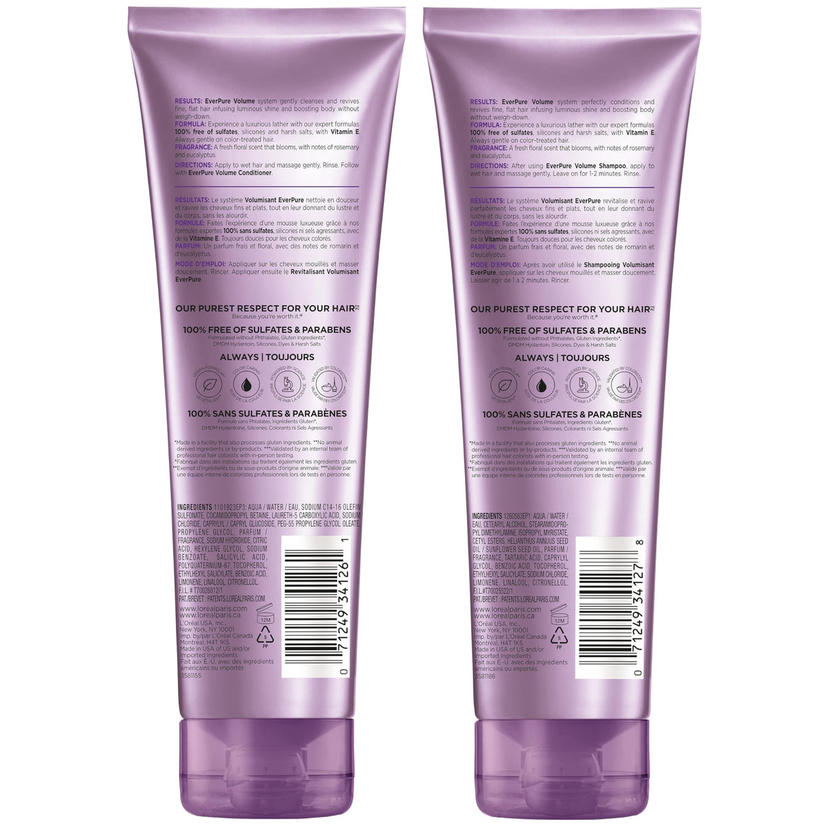 L'Oreal Paris EverPure on bathroom shelf in a clean lifestyle scene