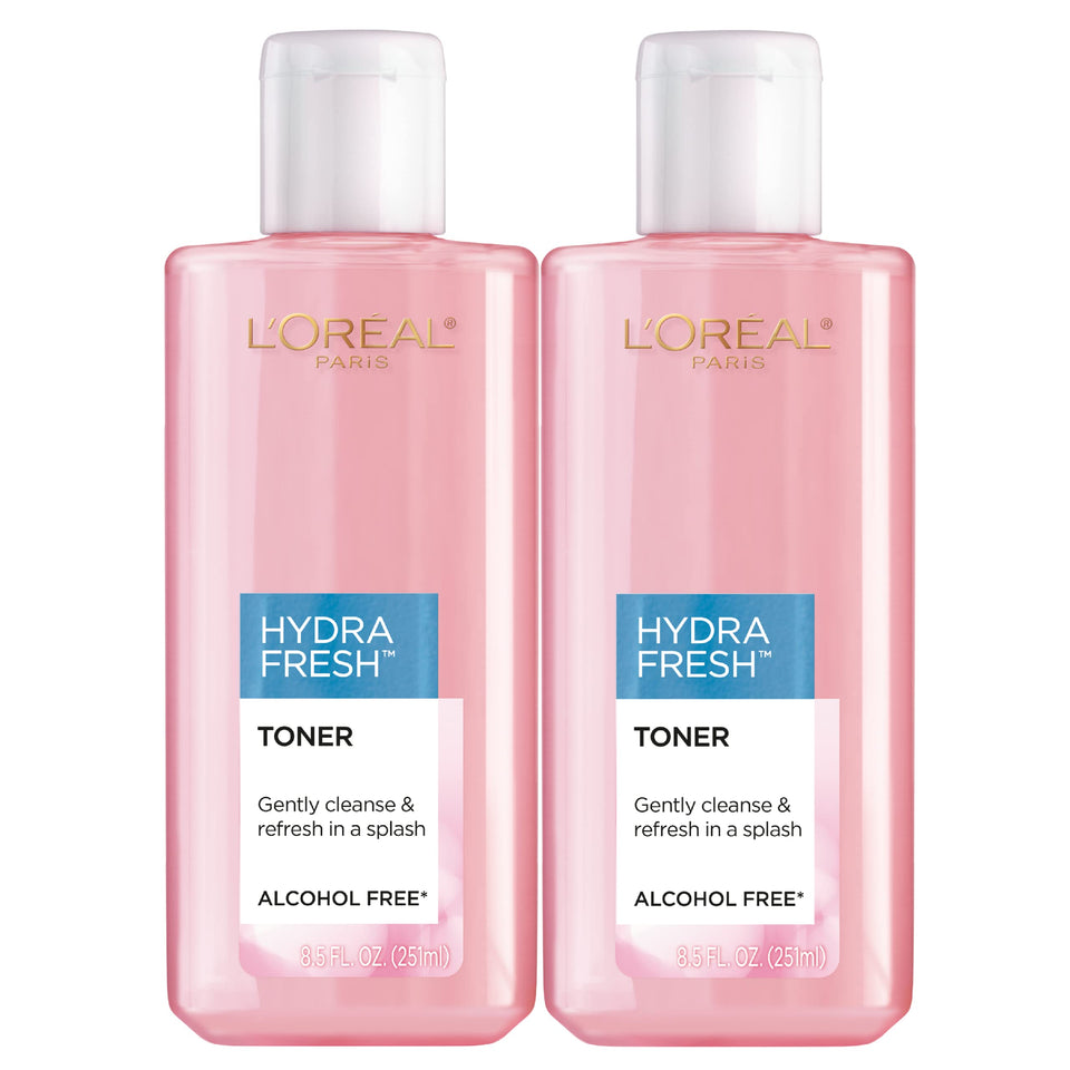 L'Oreal Paris front bottle view showing clean hydrating toner