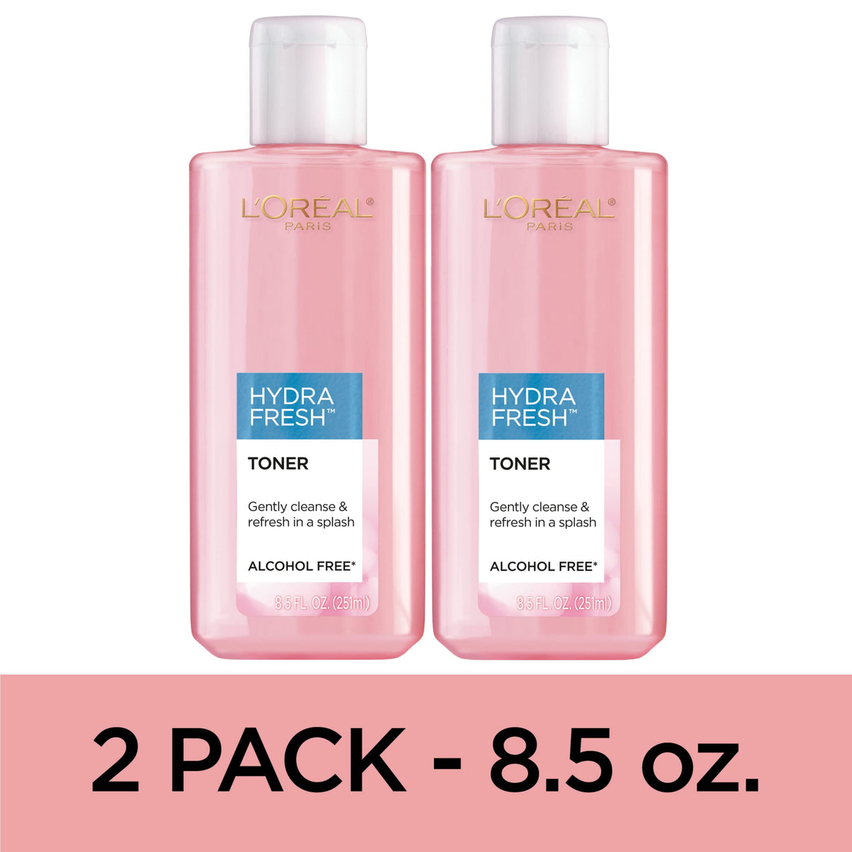 L'Oreal Paris toner on bathroom shelf illustrating daily routine convenience