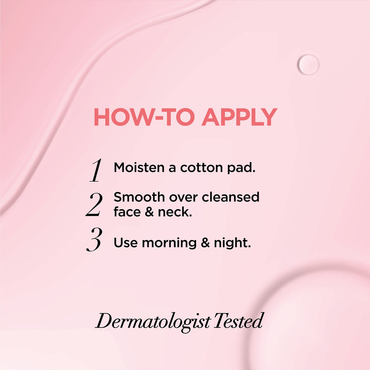 L'Oreal Paris toner poured on cotton pad ready for quick application