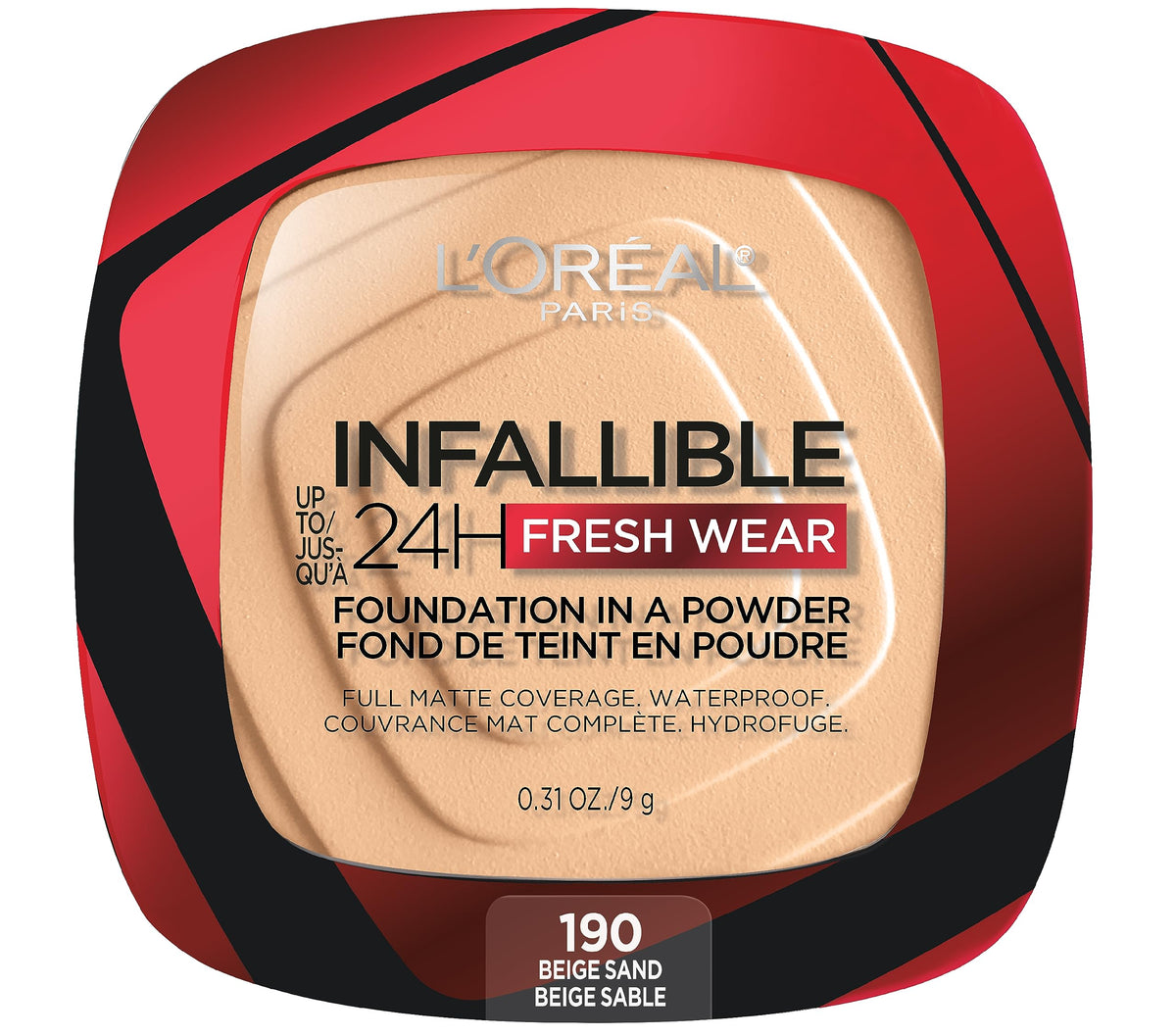 L'Oreal Paris front packaging showing compact and shade name for easy identification