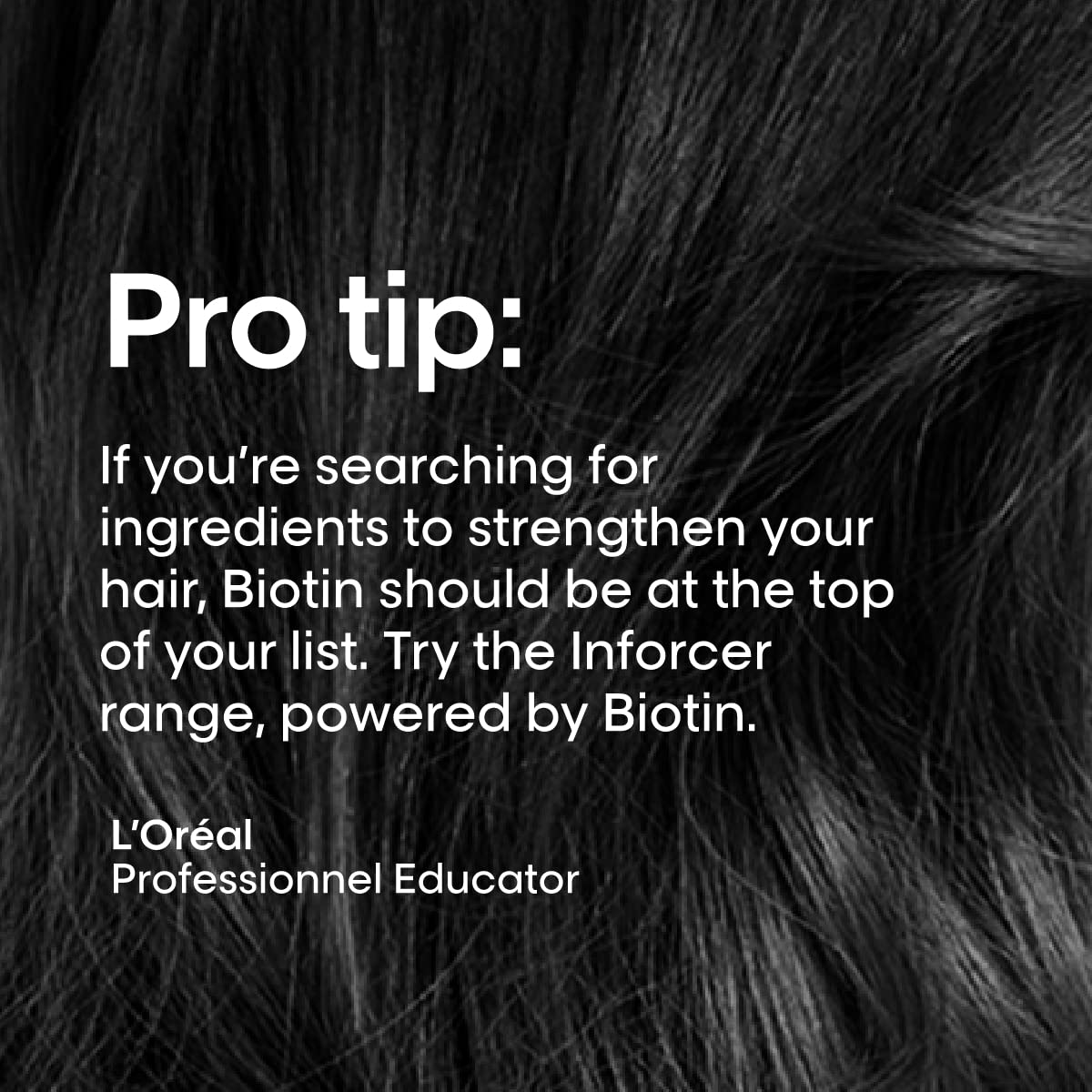 L'Oréal Professionnel Paris before-and-after lengths showing improved resilience