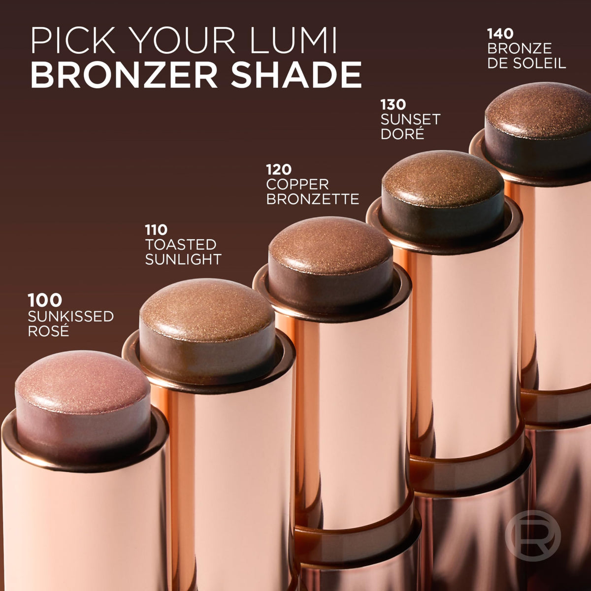 L'Oreal Paris bronzer with brush and sponge showing fast application options