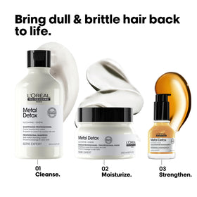 L'Oréal Professionnel Paris detail of shinier color-treated hair after use