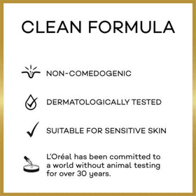 L'Oreal Paris foundation blended with brush, shows smooth application benefit