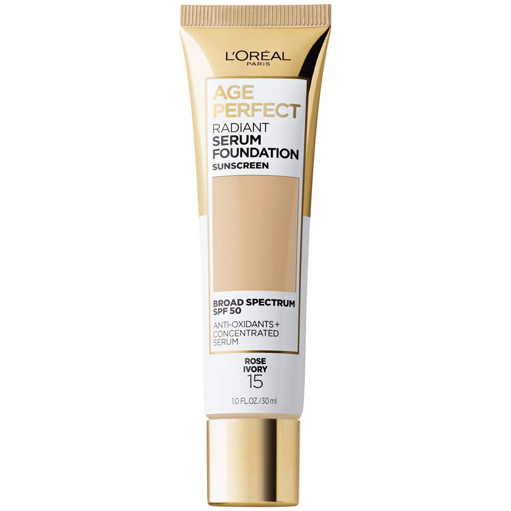 L'Oreal Paris bottle front view showing elegant packaging and SPF benefit