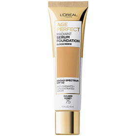 L'Oreal Paris front packaging showing bottle and shade information, clear product benefit