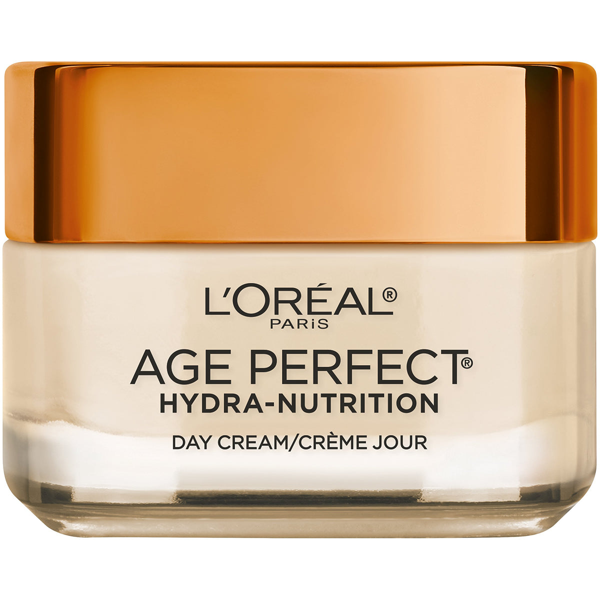 L'Oreal Paris front packaging showing the Age Perfect day cream benefits