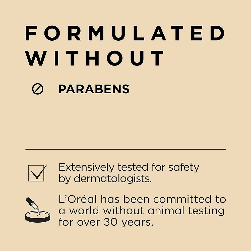 L'Oreal Paris back label close-up listing ingredients and usage directions