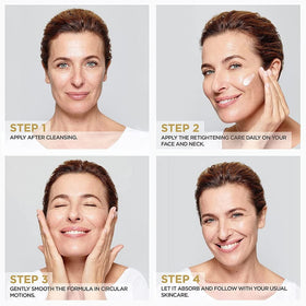 L'Oreal Paris applying cream to face at night to hydrate and help tone skin