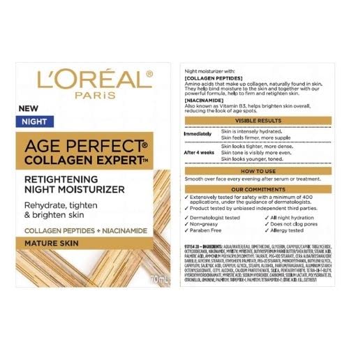 L'Oreal Paris jar on bedside shelf in bedroom lifestyle setting promoting nightly routine