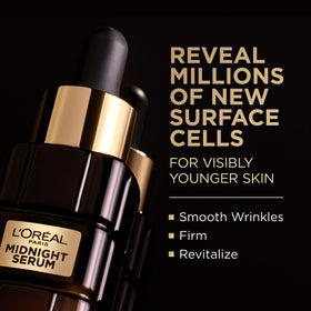 L'Oreal Paris label close-up highlighting antioxidant complex and ingredient callouts