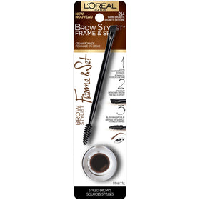 L'Oreal Paris angled brush close-up demonstrating precision strokes for natural hair-like definition