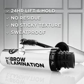 L'Oreal Paris angled applicator tip for precise lifting and shaping