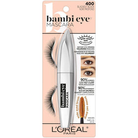 L'Oreal Paris Bambi Eye brush close-up showing mixed-length bristles