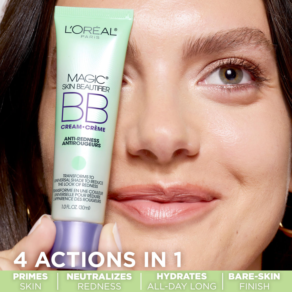 L'Oreal Paris close-up of beautifying beads texture showing color change benefit