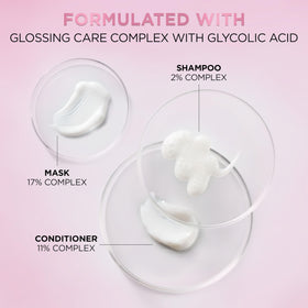 L'Oréal Paris before and after hair showing increased glass-like shine