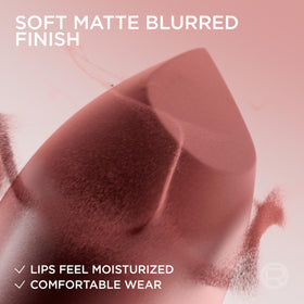 L'Oreal Paris Blurred Matte swatch on arm showing true Blushing Berry colour payoff