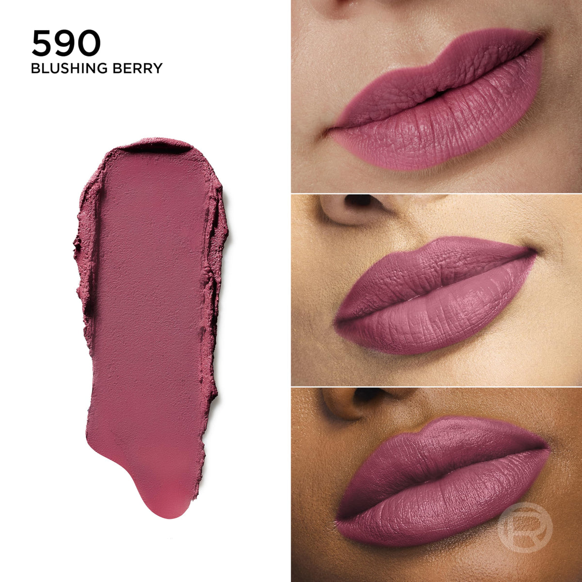 L'Oreal Paris Blurred Matte twist-up bullet revealing creamy tip for smooth application