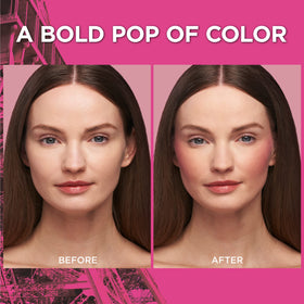 L'Oreal Paris powder texture macro with brush stroke for smooth application
