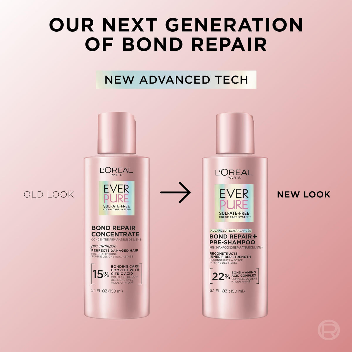 L'Oreal Paris being applied to damp hair to reinforce weak bonds