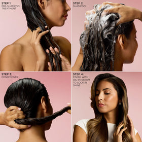 L'Oreal Paris before and after hair showing reduced breakage and shine