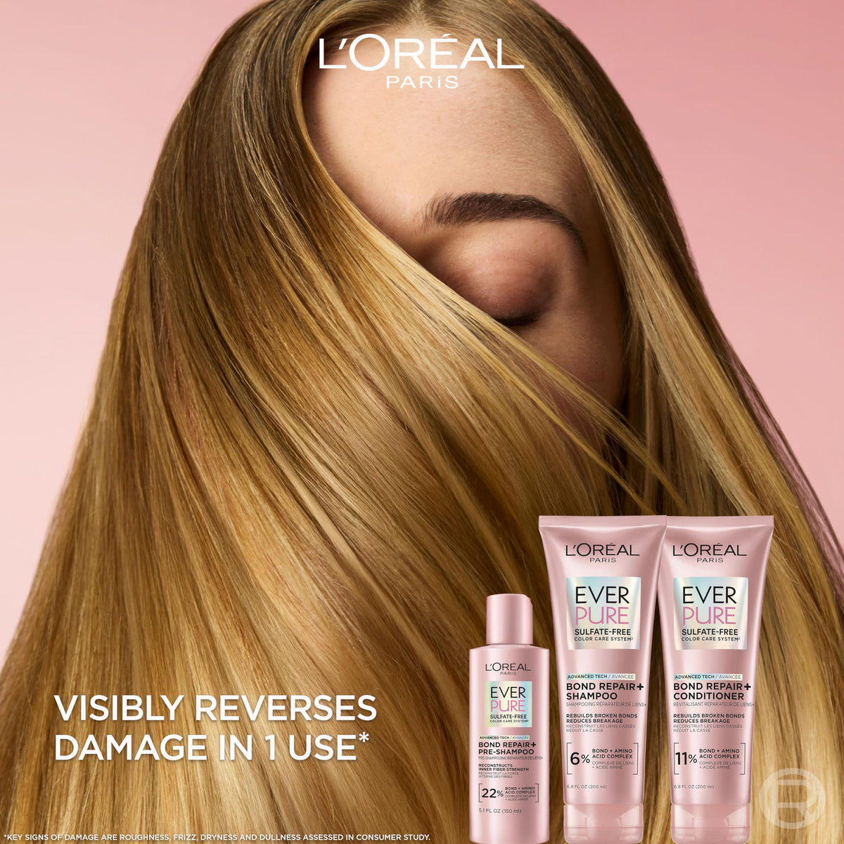 L'Oreal Paris concentrate texture closeup demonstrating lightweight formula