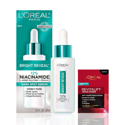 L'Oreal Paris front packaging showing bottle and label, highlights product clarity