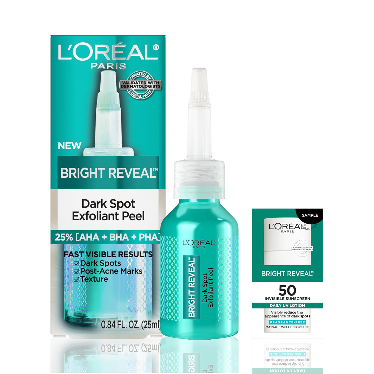 L'Oreal Paris front packaging showing clinical-style bottle and label for easy identification